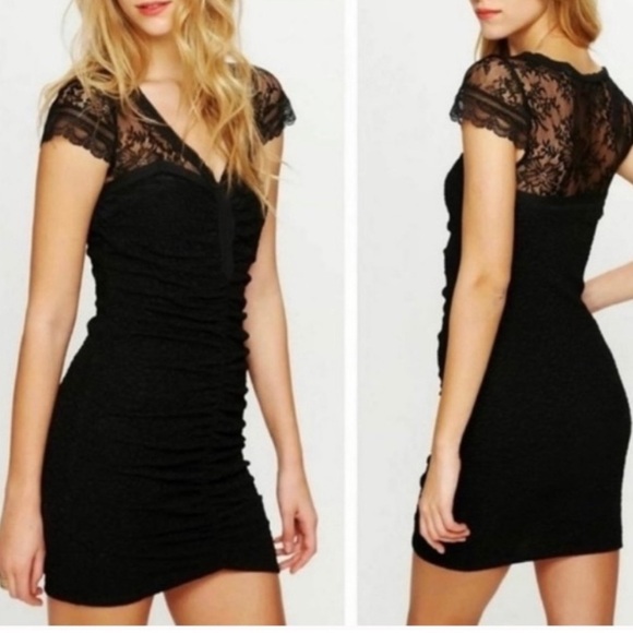 NWOT Free People Lace Envy Bodycon Mini Dress Size Medium - Picture 5 of 14